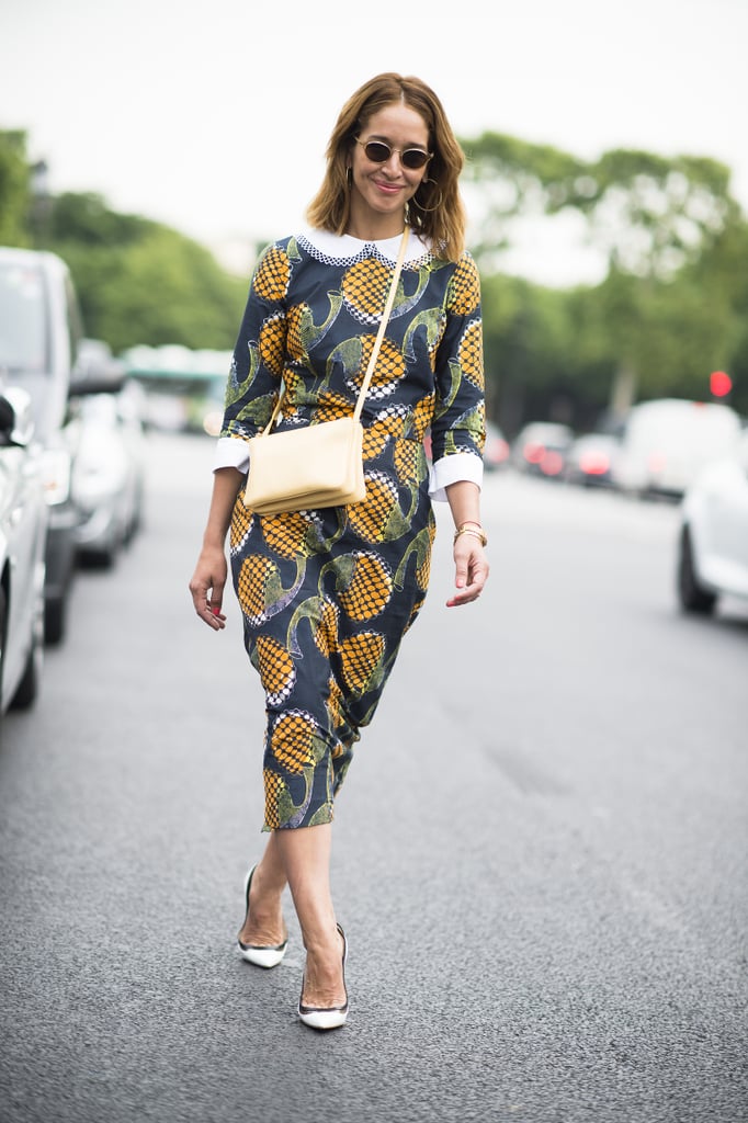 Fresh pineapples felt right at home on the streets of Paris when paired with chic ivory accessories.
Source: Le 21ème | Adam Katz Sinding