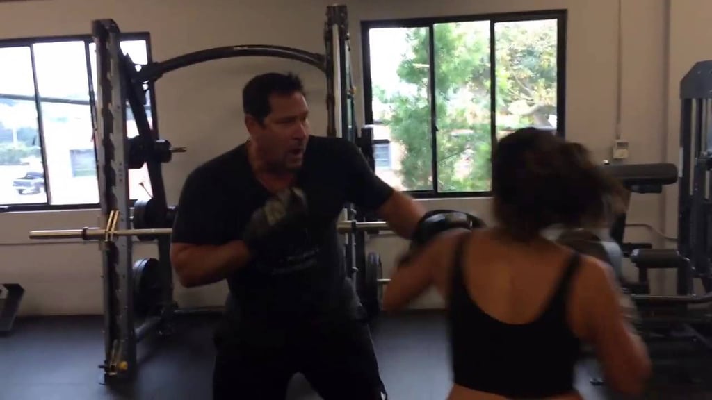 Gina Rodriguez Pre Golden Globe Boxing workout