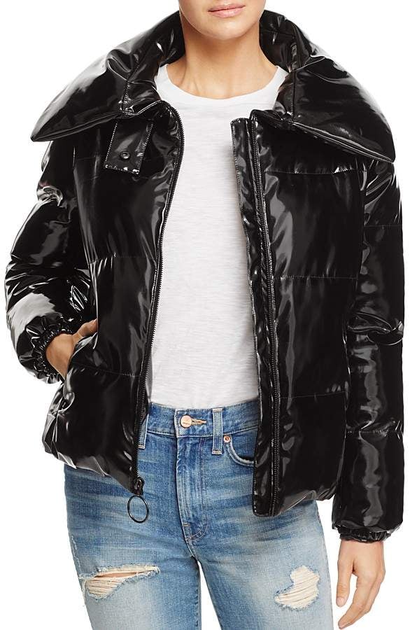 Kendall + Kylie Glossy Puffer Coat