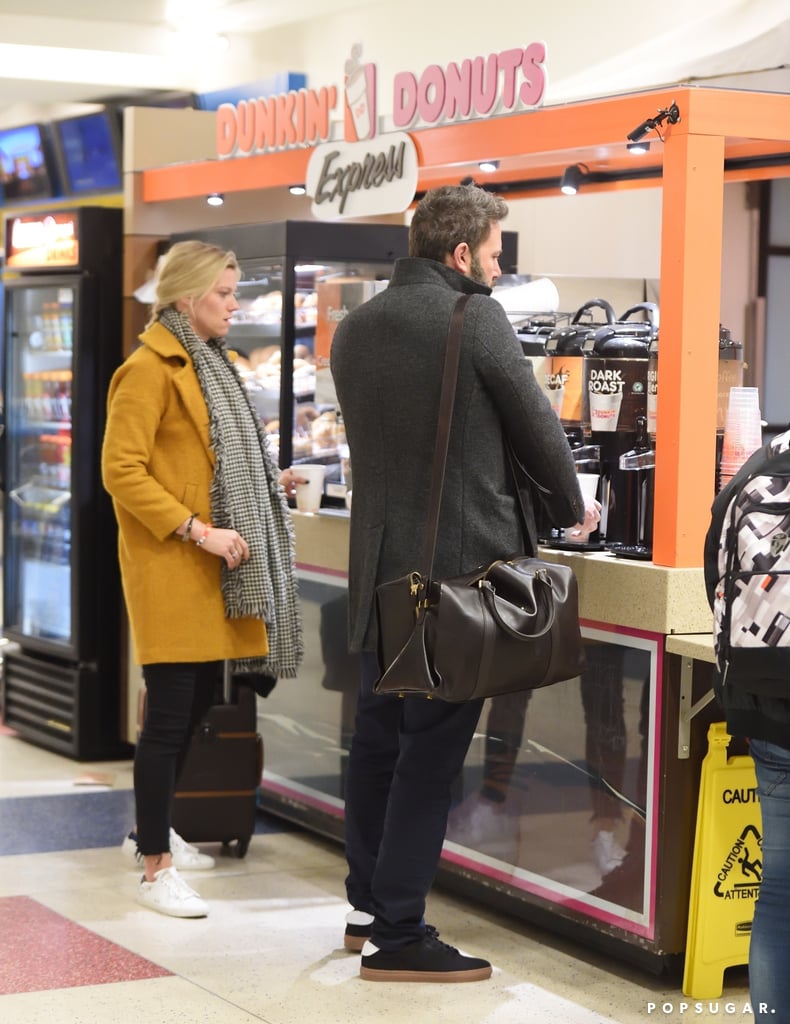 Ben Affleck and Lindsay Shookus at JFK Airport Nov. 2017