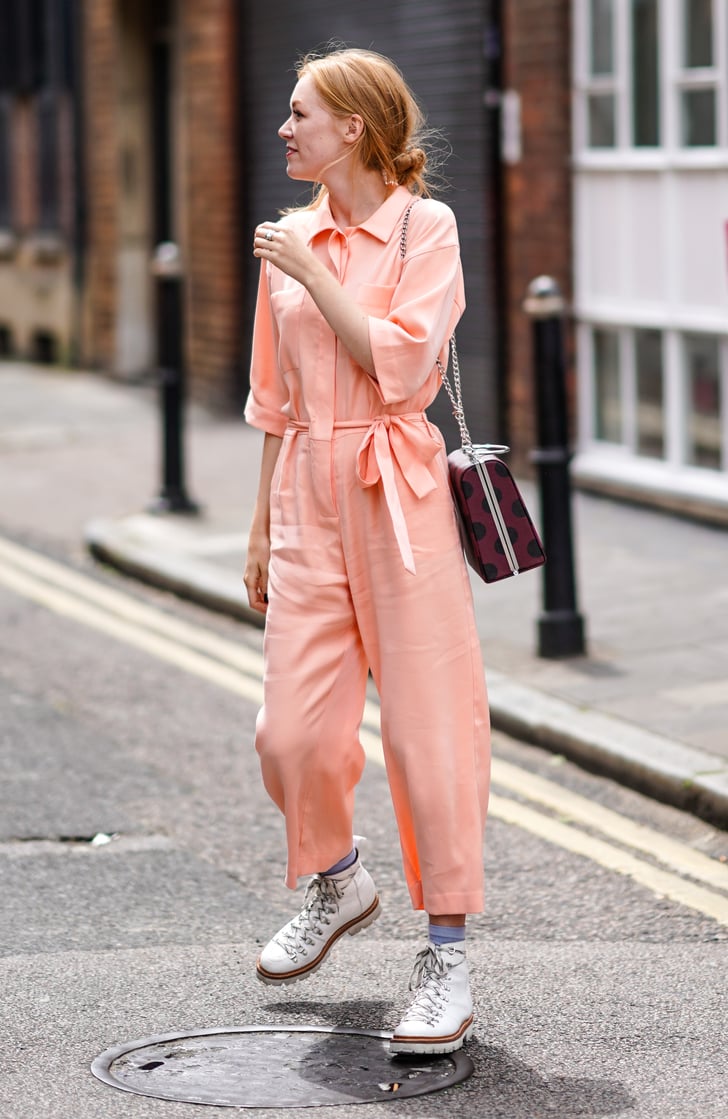 jumpsuit and sneakers outfits