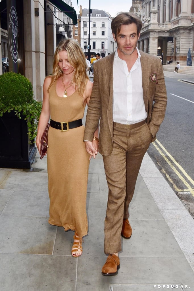 Chris Pine and Annabelle Wallis in London July 2018