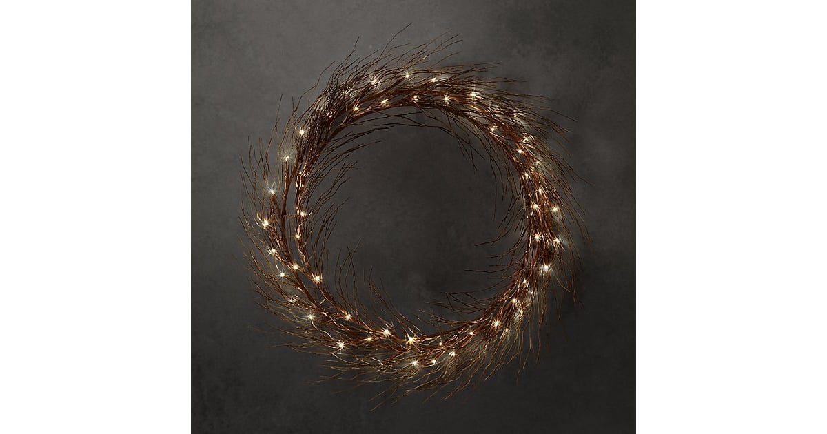 Starlit Bark Wreath ($69, originally $89) | Restoration Hardware Holiday Decor | POPSUGAR Home ...