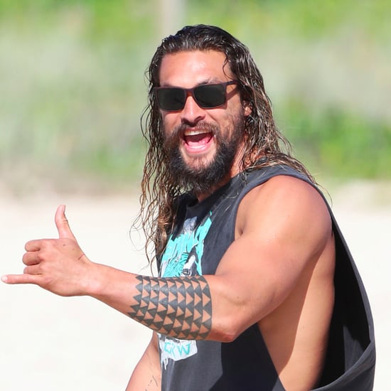 Jason Momoa on the Beach in Queensland July 2017