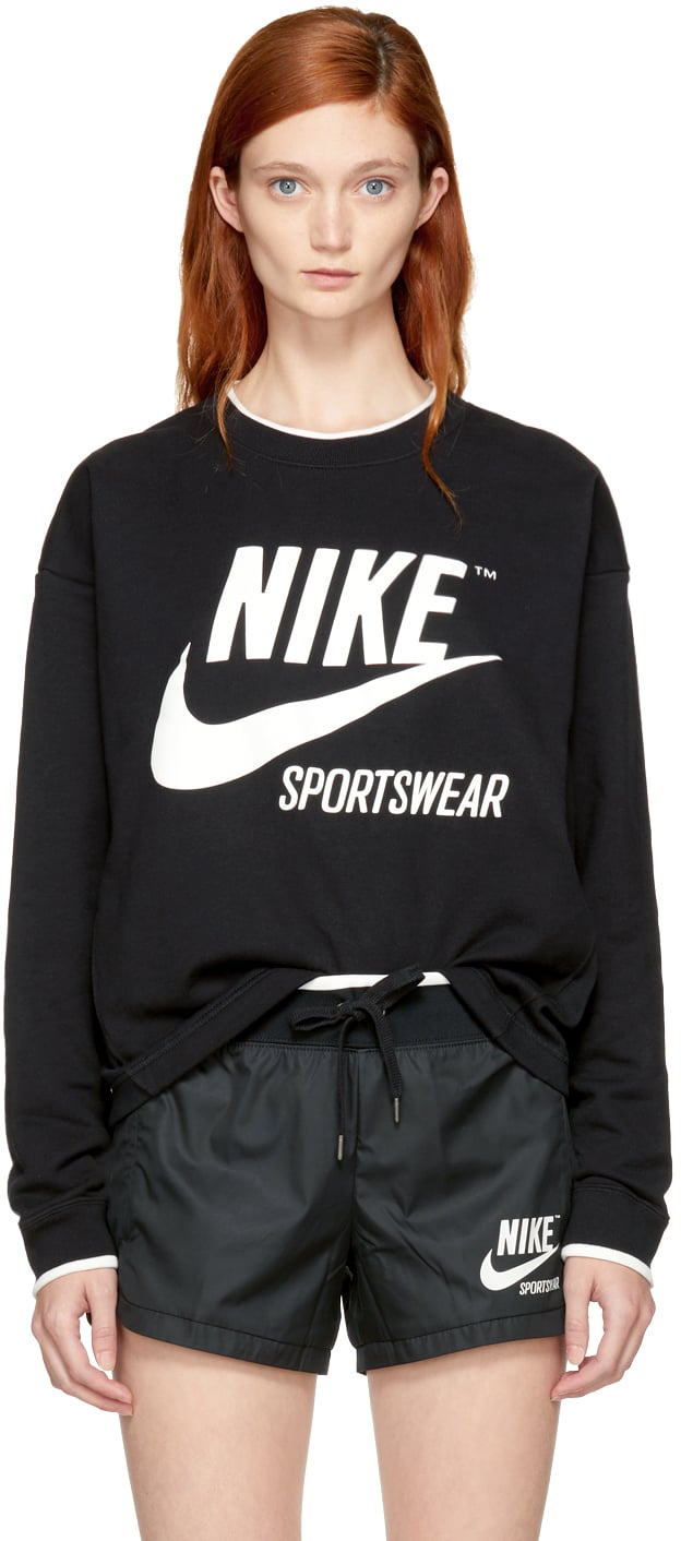 Nike Black Sportswear Logo Sweatshirt