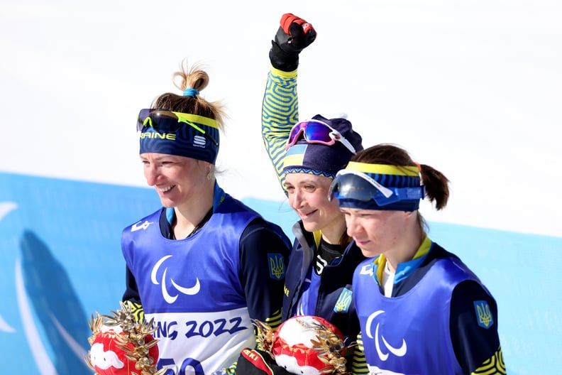 Medalists of the Women's Para-Biathlon Standing Middle Distance Race