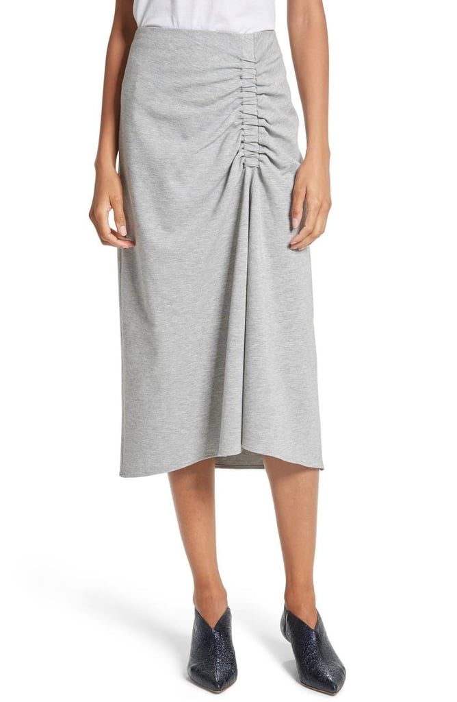 Tibi Ruched Midi Skirt