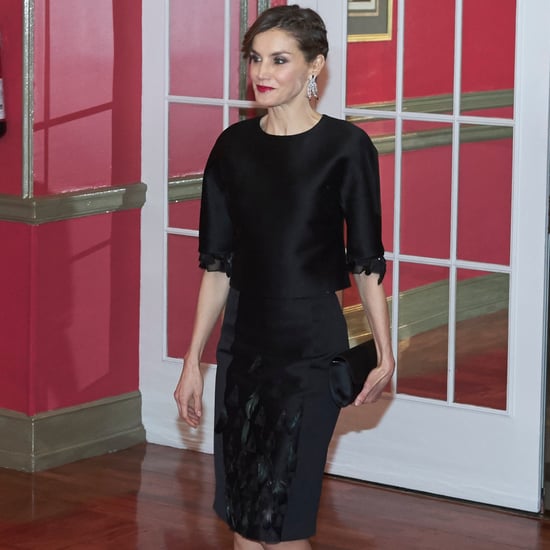Queen Letizia's Feather Dress February 2017
