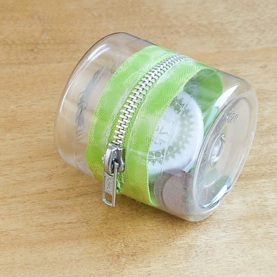 Plastic-Bottle Zipper Container
