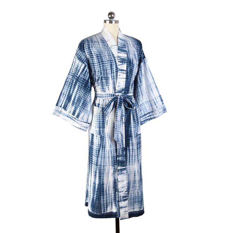 Hand-Dyed Shibori Robe