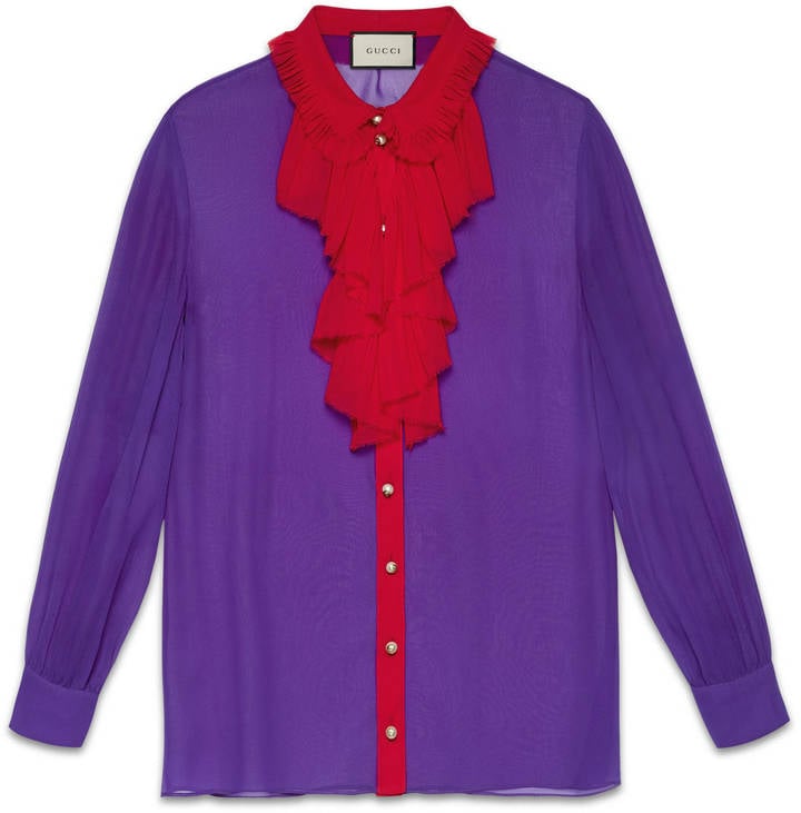Gucci Silk ruffle front shirt ($1,400)