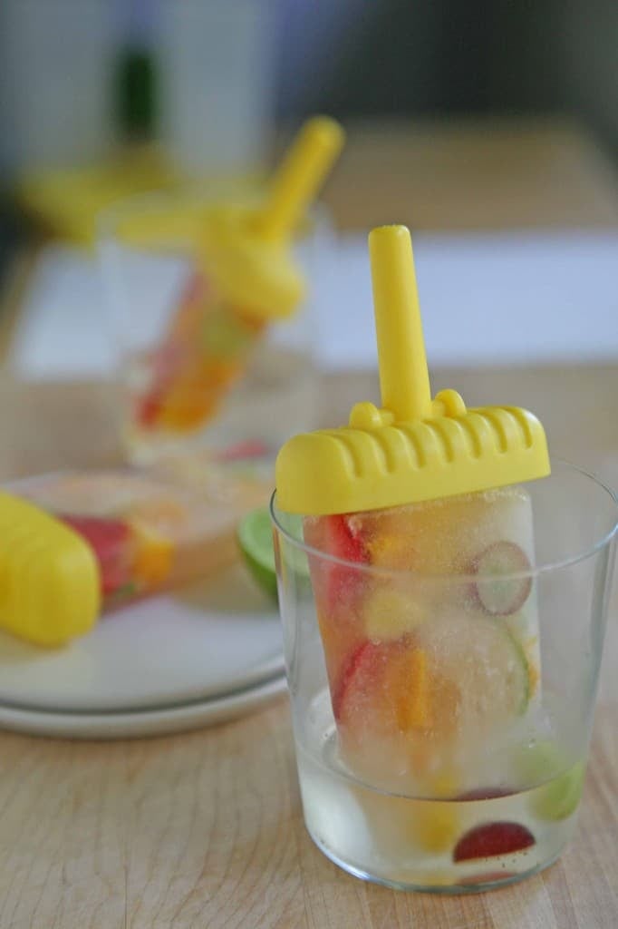 Mango-Lime White Sangria Popsicles