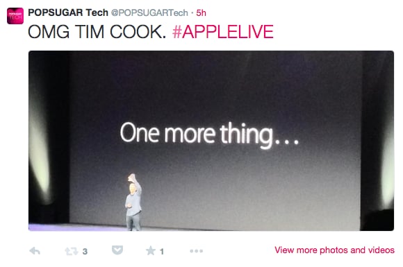 And then, the announcement we weren't sure about.