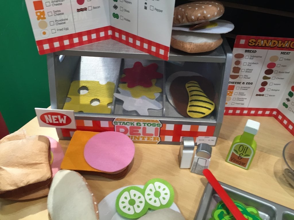 We can't wait to see the funny sandwich creations kids come up with when they play with Melissa and Doug's Stack and Toss Deli Center later this year.