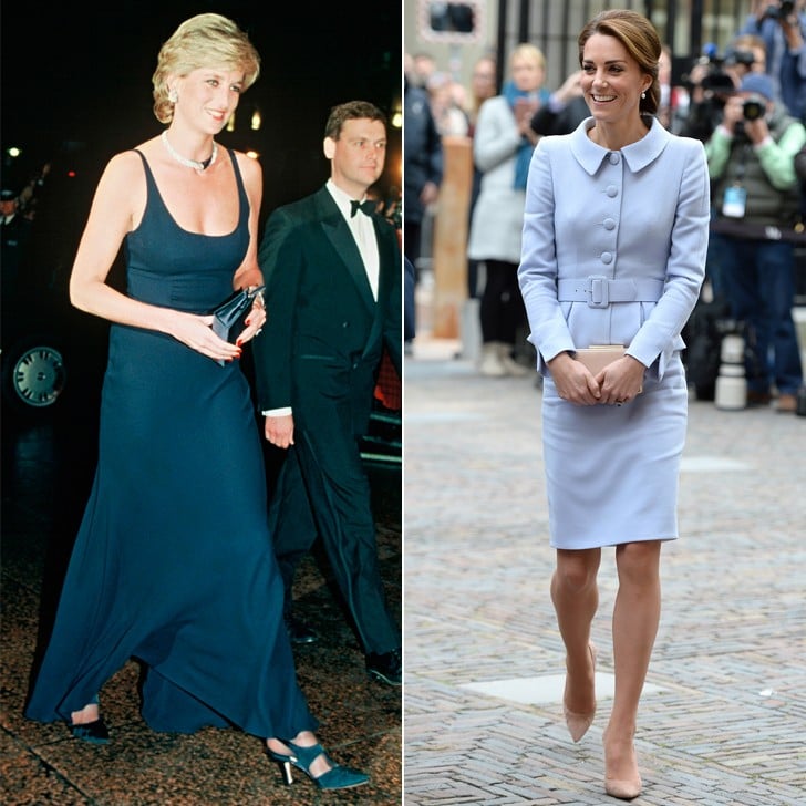 Princess Diana and Kate Middleton Wearing Catherine Walker
