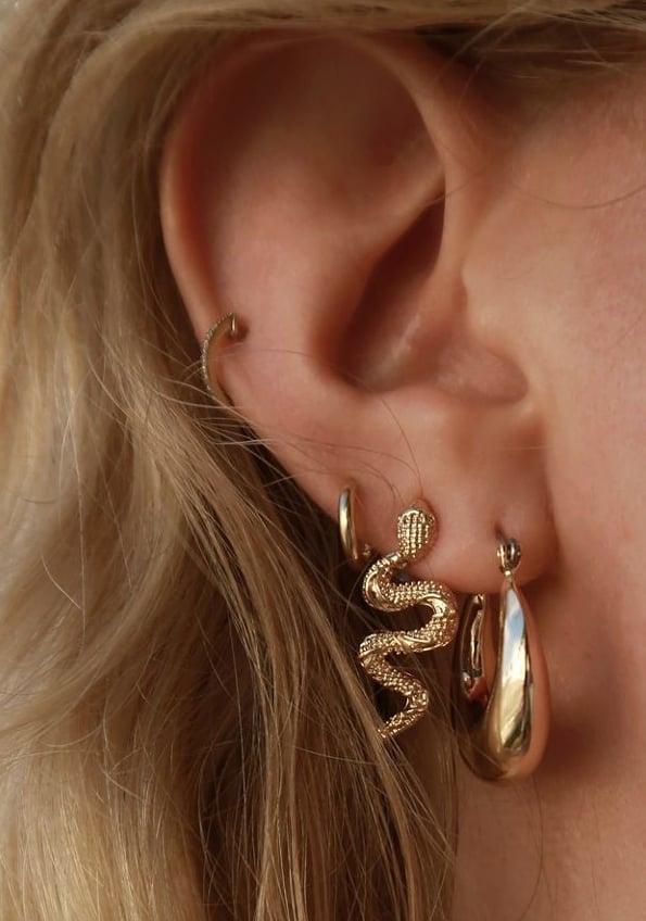 Mini Snake Post Earrings