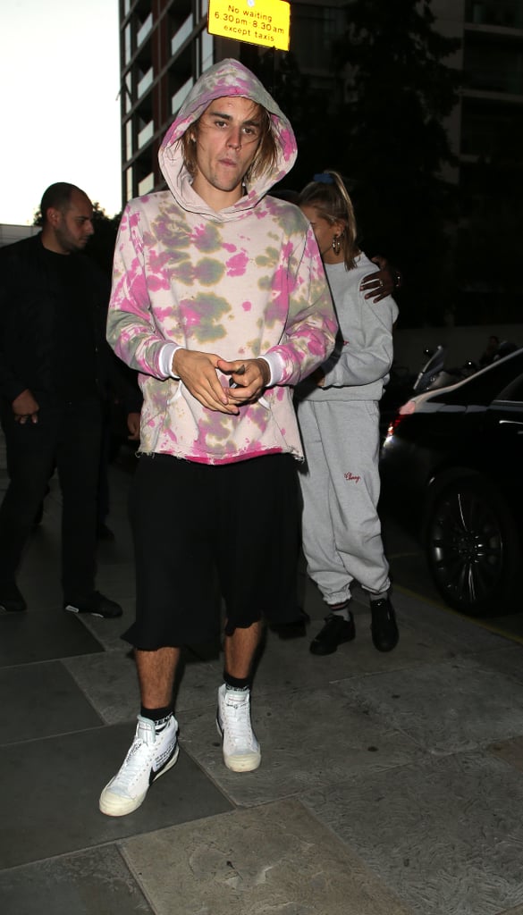 Justin Bieber Tie-Dye Sweatshirt Singing in London