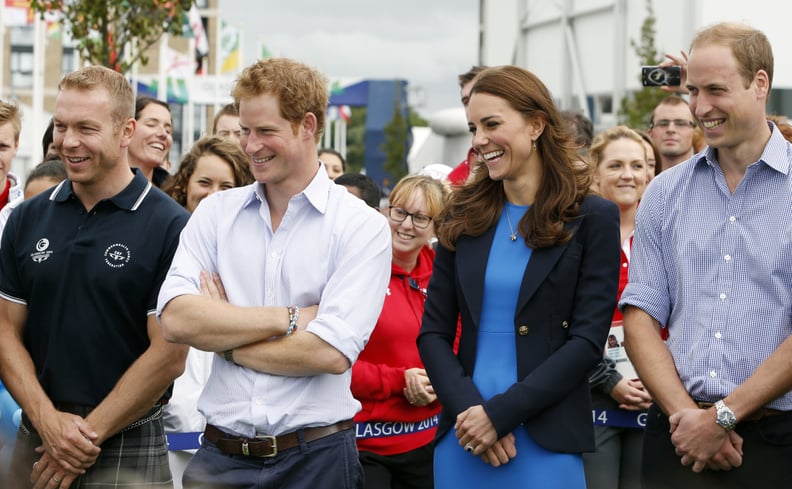 William, Kate, and Harry With Sir Chris Hoy
