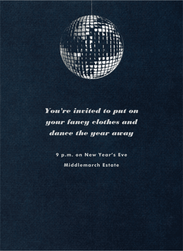 Disco New Year's Eve Invitation