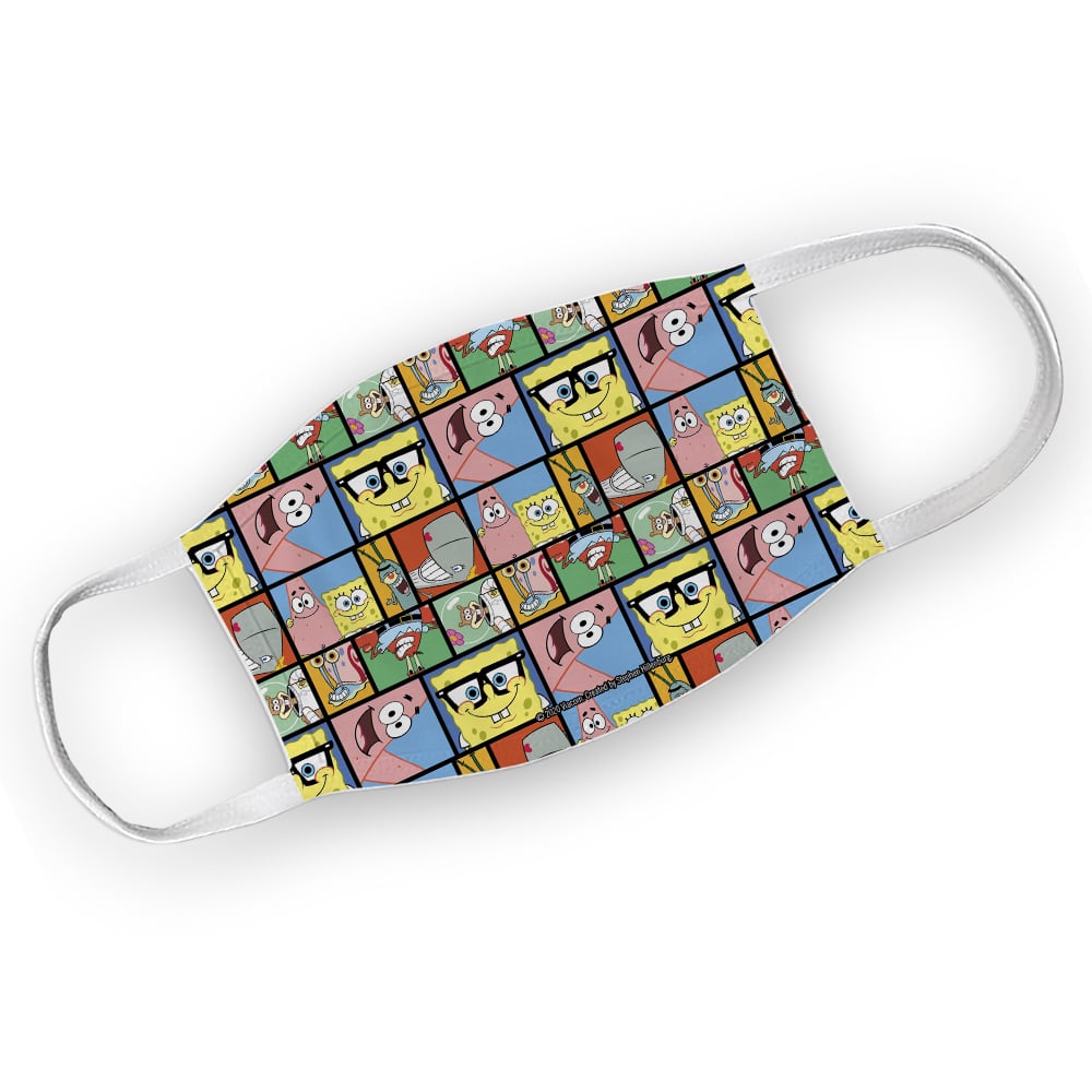 Spongebob Squarepants Grid Washable Face Mask