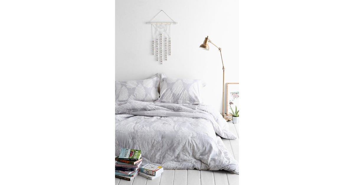 Urban Outfitters Plum Bow Kylee Block Comforter 129 Gray