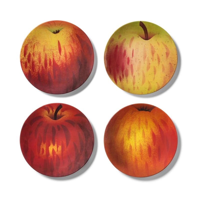 John Derian Apple-Print Melamine Salad Plate Set