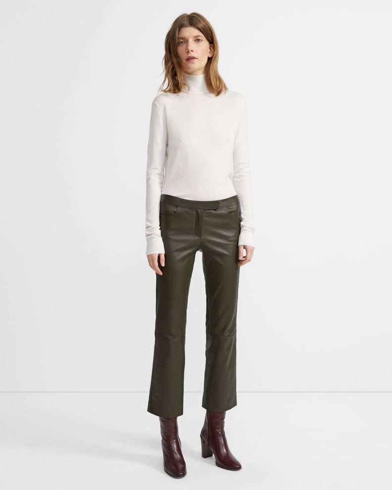 Theory Leather Crop Pant