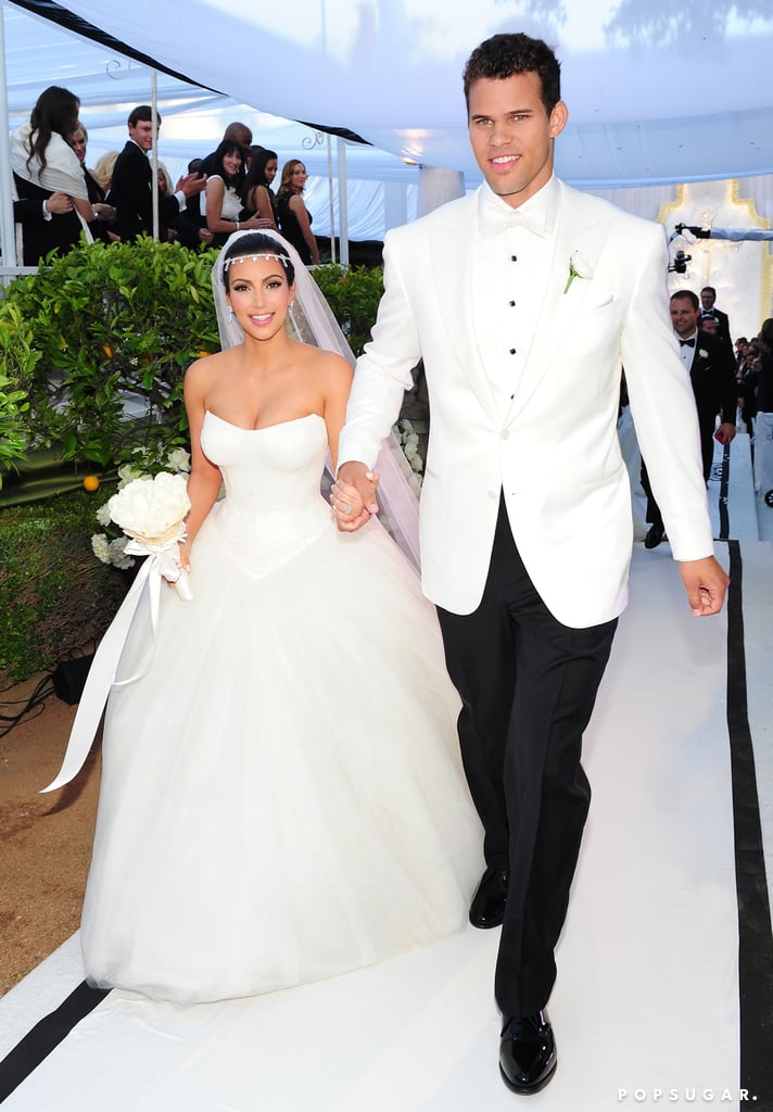 Kim and Kris were beaming after their ceremony.