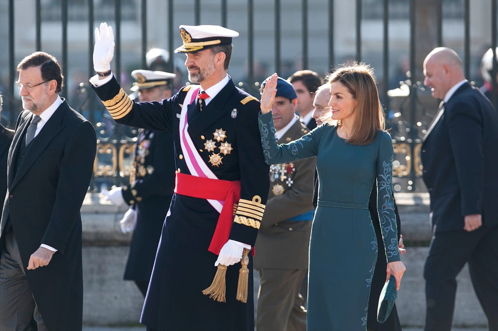 Queen Letizia at a Ceremony at the Royal Palace in Spain