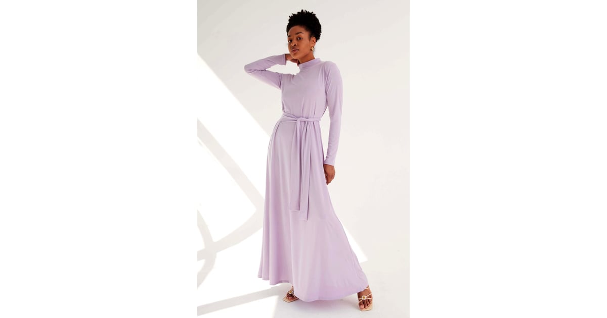 Louella by Ibtihaj Lilac Mock Neck Dress | Muslim-Owned Businesses to Support For Ramadan 