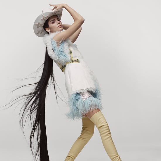 Kendall Jenner's Long Hair Extensions in Garage Magazine