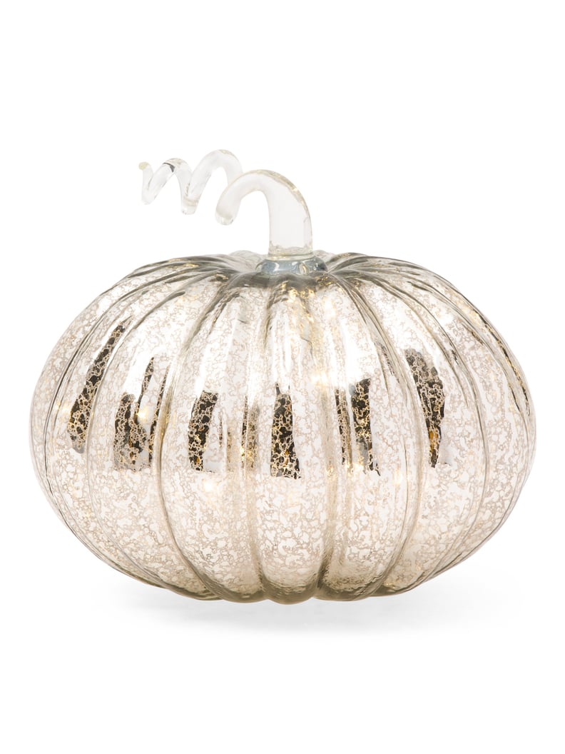 Glass Led Pumpkin Decor