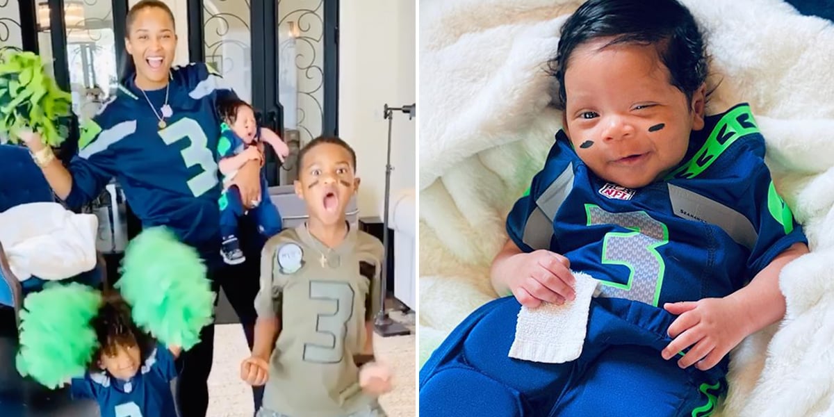 Ciara, Kids Dress Up to Support Russell Wilson at Super Bowl Breakfast