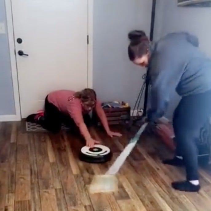 Women Spoof Olympic With Roomba and Swiffer | POPSUGAR Family