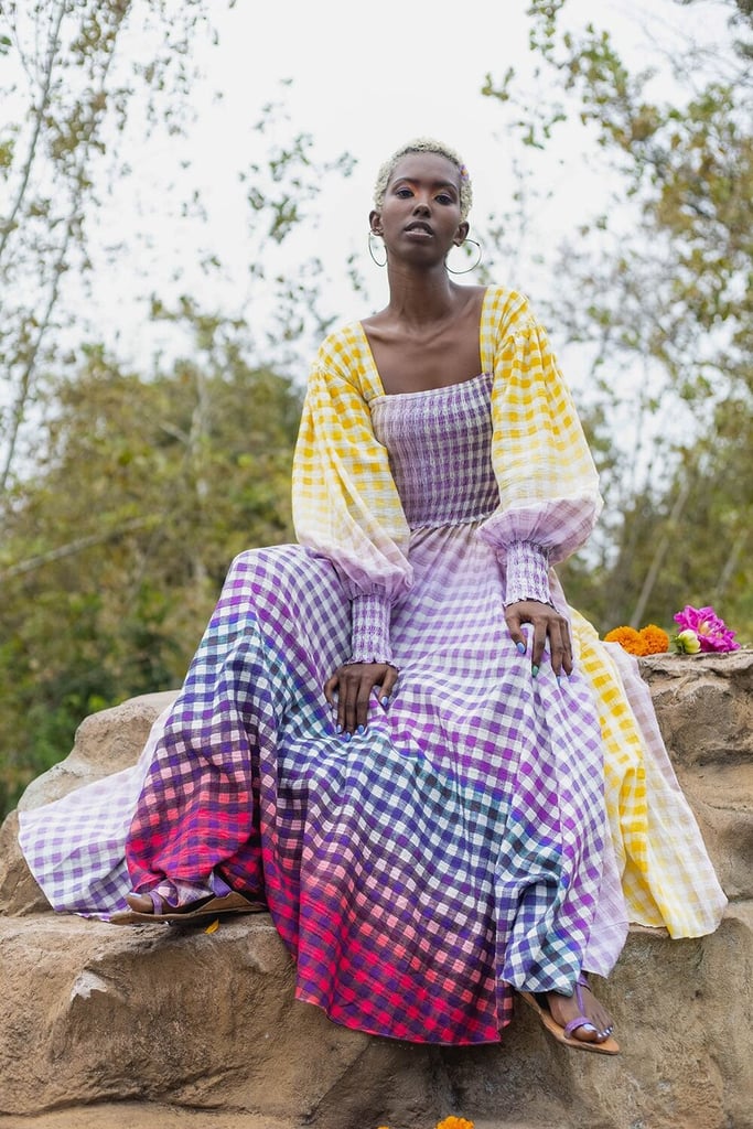 Abacaxi Eva Dress in Cosmic Gingham