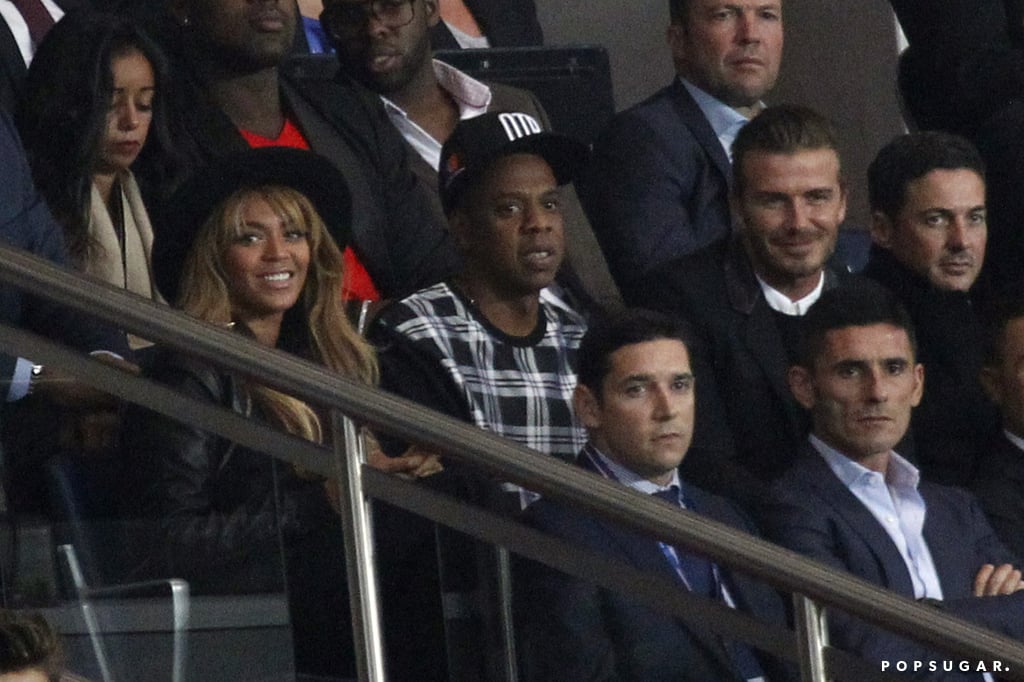 Beyonce, Jay Z, and David Beckham at a Soccer Game Together