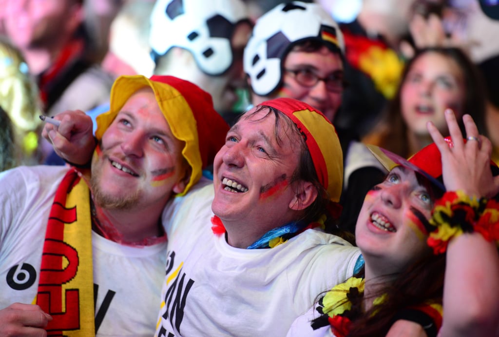 Germany Fans Watching the World Cup Game Against Brazil 2014