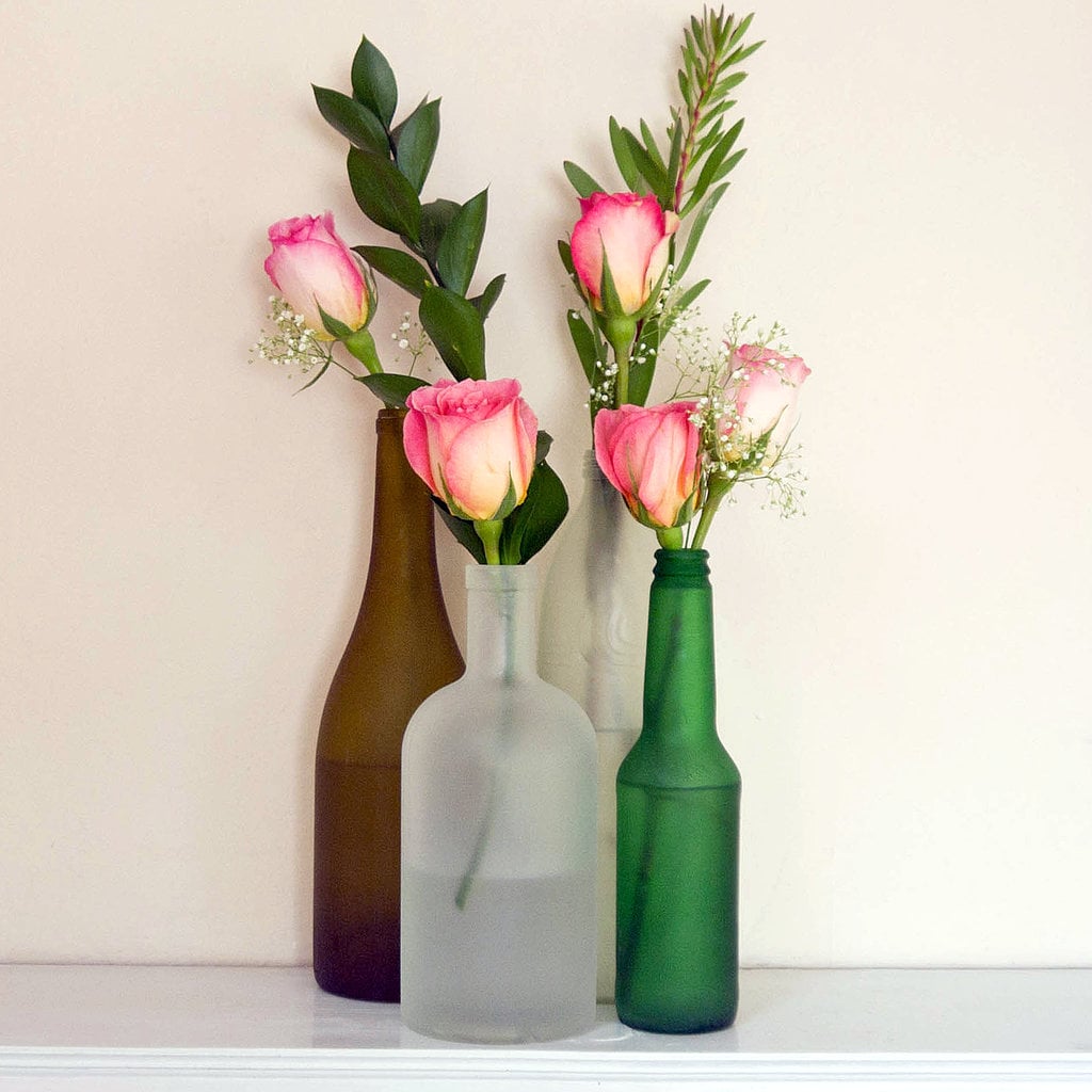 Frosted-Bottle Vases