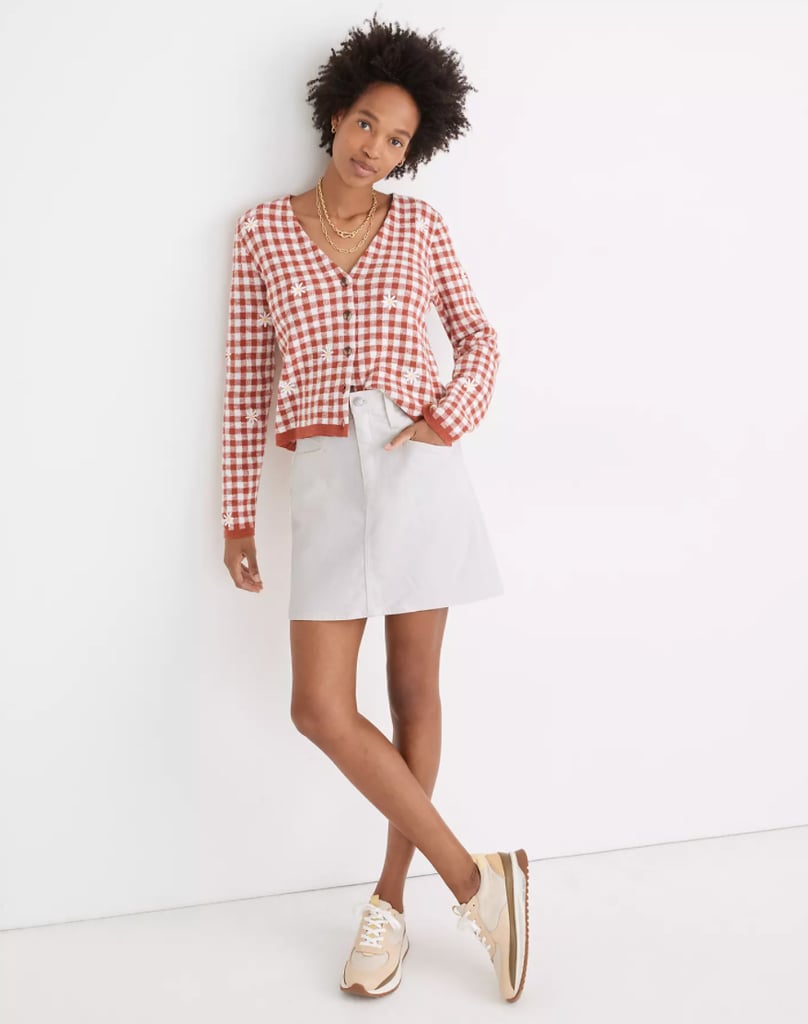 Madewell Heritage Stretch Denim Straight Mini Skirt