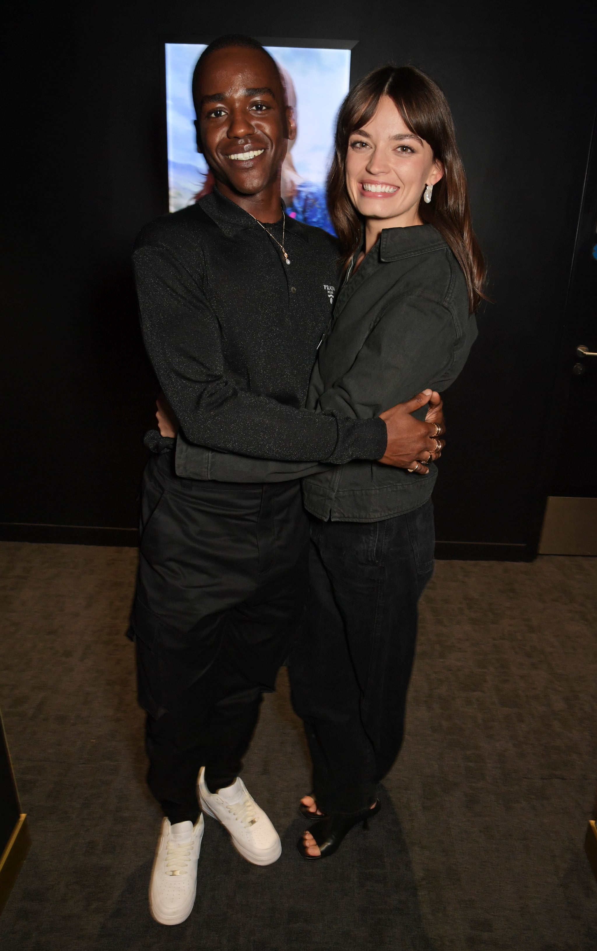 LONDON, ENGLAND - OCTOBER 03: Ncuti Gatwa and Emma Mackey attend a special screening of 'Emily', hosted by Frances O'Connor, on October 3, 2022 in London, England. (Photo by David M. Benett/Dave Benett/Getty Images for Warner Brothers)