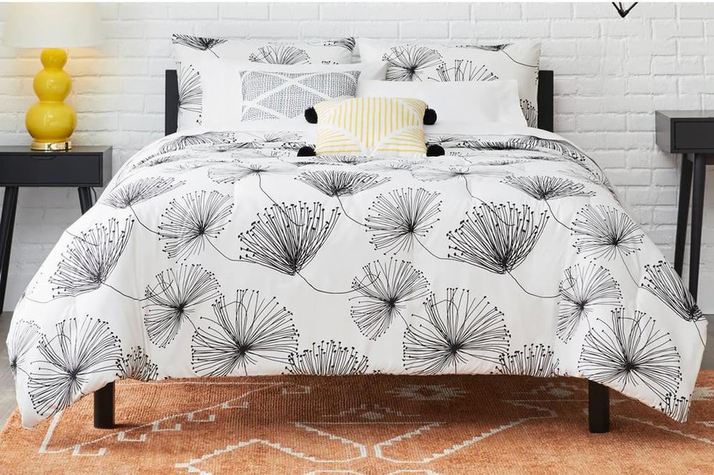 StyleWell Sweeney 5-Piece White/Black Floral Comforter Set