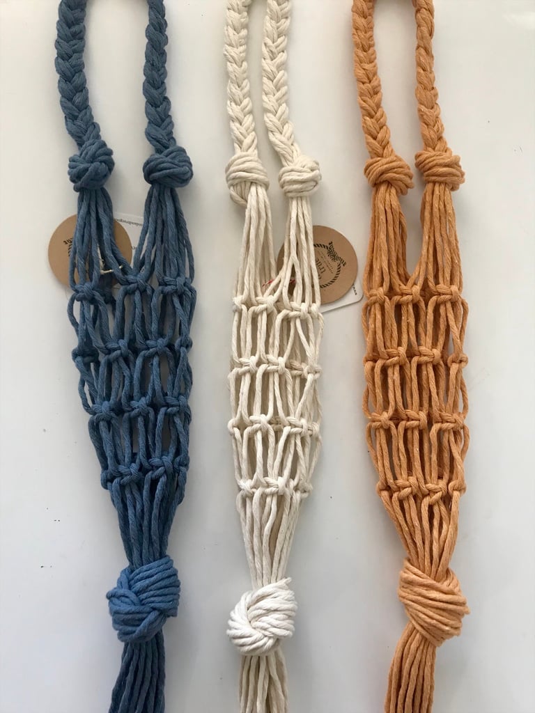 Tied and True Goods Macrame Wine Totes