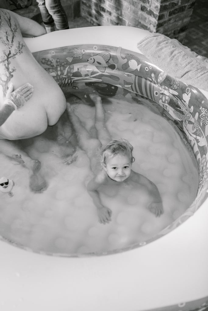Mom Breastfeeding During Childbirth