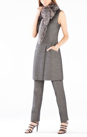 BCBGMAXAZRIA Phoeby Slit-Front Top ($248)