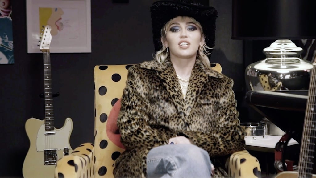 Miley Cyrus's Leopard Coat at Billboard Women in Music Award