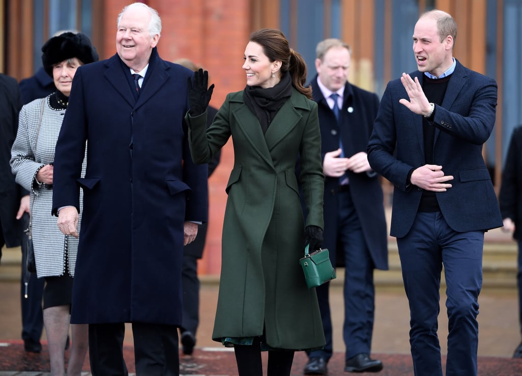 Kate Middleton's Green Sportmax Coat Blackpool March 2019