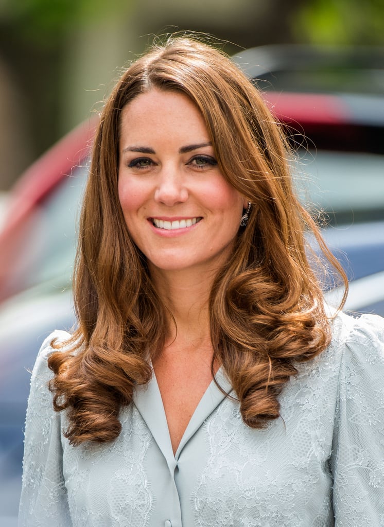 Her blowout was adorned with bouncy curls during the queen's Diamond Jubilee Tour in 2012.