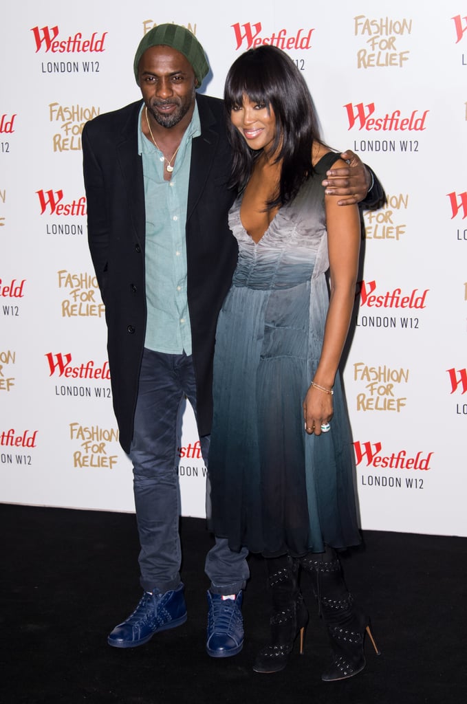 Naomi Campbell and Idris Elba stepped out for the Fashion For Relief launch party in London on Thursday.