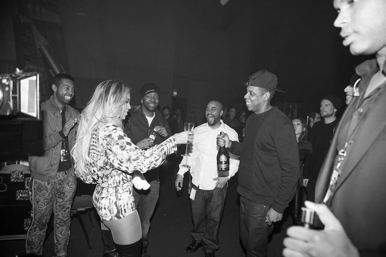 Lastly, She and Jay Z Popped Bottles After Her Final Show