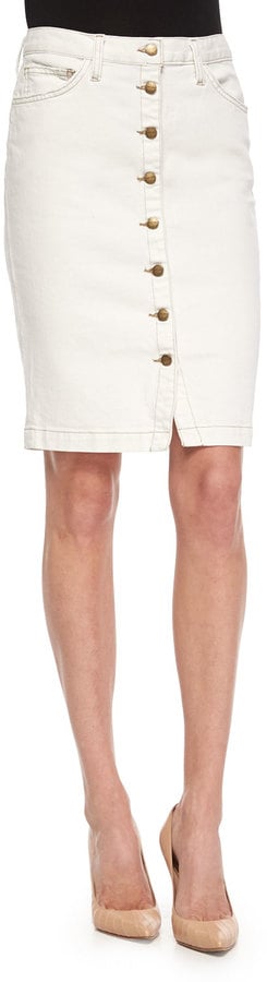 Current/Elliott Button-Front Skirt